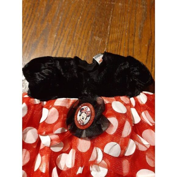 Infant Baby Girls Size 12 Month Minnie Mouse Dress Costume Tule Skirt Red Black - Picture 3 of 7